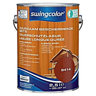 swingcolor Houtbeits Duurzaam Beschermend (Mahonie, 2,5 l, Zijdeglans)