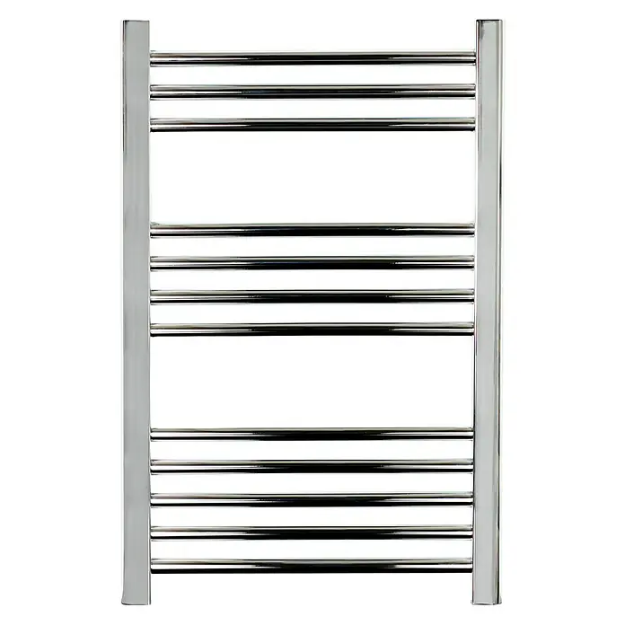 Rointe Radiador toallero Elba Aqua - An x Al: 50 x 77 cm, 299 W, Cromo - Imagen de un toallero calefactado cromado de múltiples barras, que aporta calidez y funcionalidad a cualquier baño.
