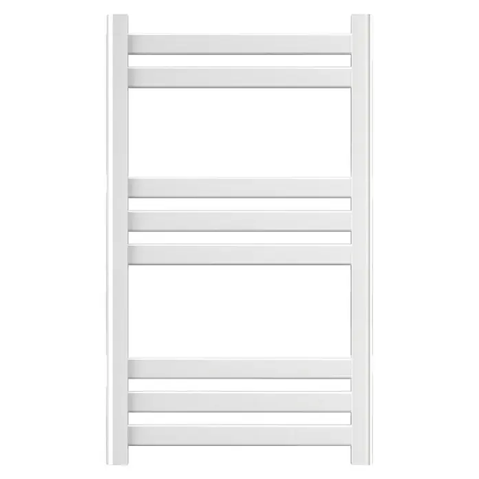 Rointe Radiador toallero Lyon Aqua - An x Al: 50 x 80 cm, Blanco - Primer plano de un toallero blanco, que combina funcionalidad con un diseño moderno para tu baño.