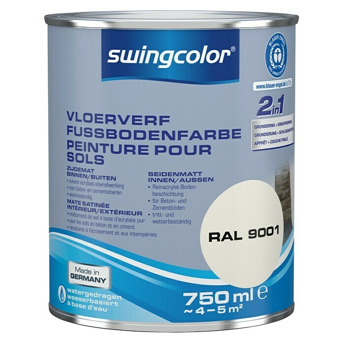 swingcolor Vloerverf (Crèmewit, 750 ml, Zijdemat) | BAUHAUS