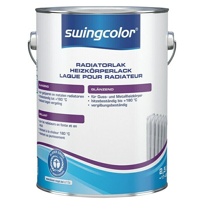 Swingcolor Vernis acrylique brillant pour radiateurs