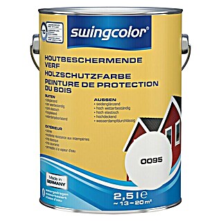 swingcolor Houtbeschermende verf Wit (Wit, 2,5 l, Zijdeglans)