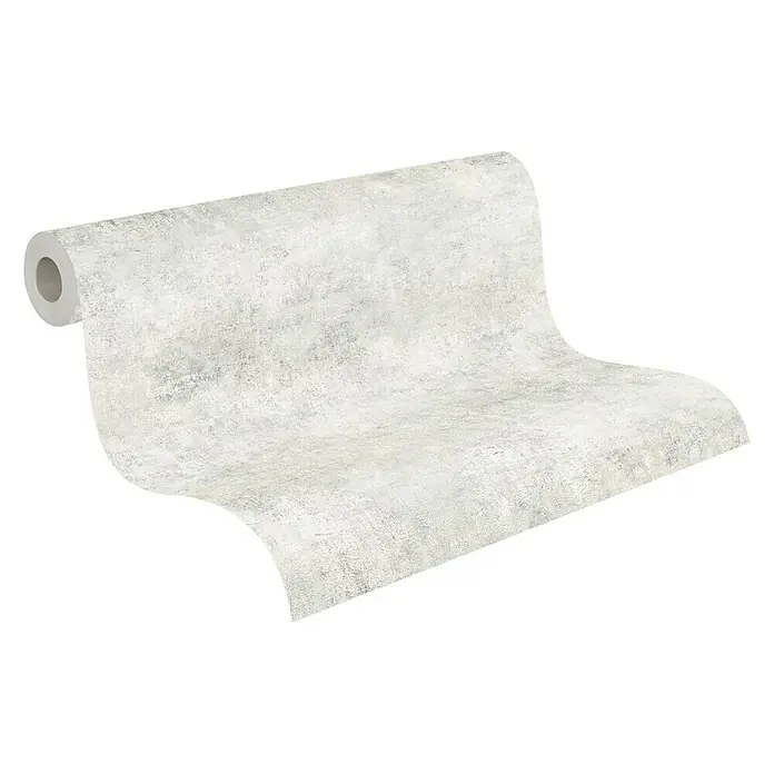 A.S. Création Elements Vliestapete - Grau, Betonoptik, 10,05 x 0,53 m - Abgerollte Tapetenrolle mit subtilem, grauem Marmorierungsmuster. Perfekt für stilvolle Wandgestaltungen und moderne Innenräume.