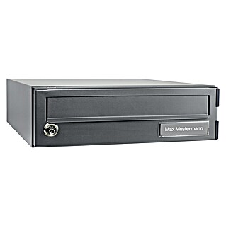 Burg-Wächter Wandbriefkasten eBoxx E 625 (L x B x H: 45 cm x 380 mm x 11,5 cm, Anthrazit, Stahl, Namensschild)