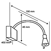 Paulmann Galeria Aplique LED para cuadros (7 W, Blanco cálido, 45 x 19 cm, Blanco)
