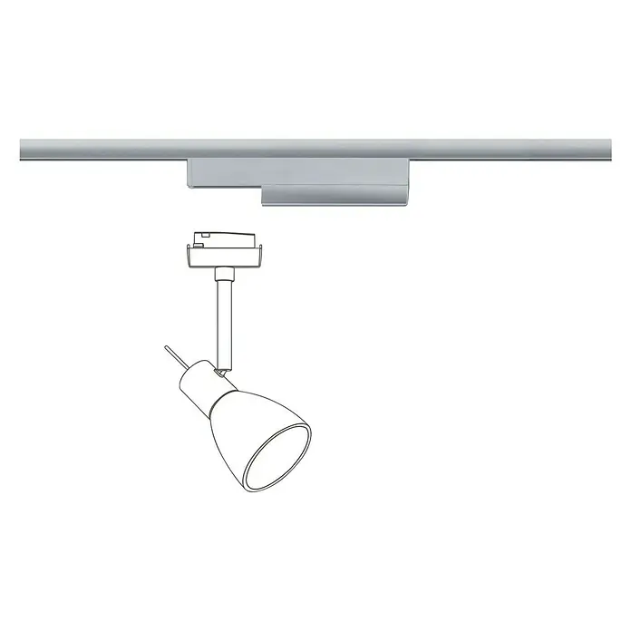 Paulmann URail Controlador - Potencia máx.: 50 W, Plástico, L x An x Al: 5 x 2 x 16,6 cm - Elegante luz de carril plateada. Ideal para la iluminación de acento en cualquier espacio, añadiendo un toque de elegancia y un ambiente agradable.