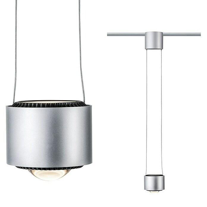 Paulmann URail Lámpara colgante LED (16 W, Cromado mate, Altura: 8,5 cm)
