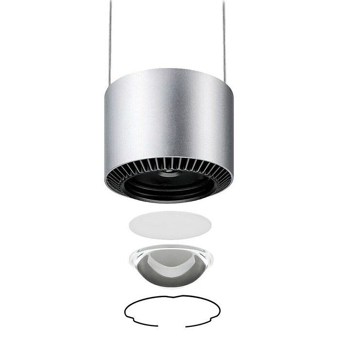 Paulmann URail Lámpara colgante LED (16 W, Cromado mate, Altura: 8,5 cm)