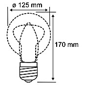 Paulmann LED-Lampe Vintage Globe-Form E27 (E27, Dimmbar, Warmweiß, 420 lm, 4,5 W, Farbe: Silber kariert) | BAUHAUS