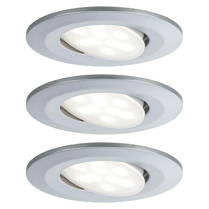 Paulmann LED-Einbauleuchten-Set Vali16,5 W, Chrom, 3 Stk., Warmweiß, IP65 Diagonal View