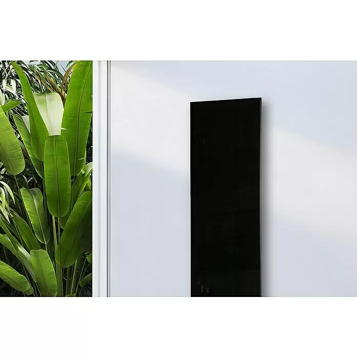 Szagato Designheizkörper Montevideo - B x H: 470 x 1.800 mm, Schwarz, Ohne Handtuchhalter - Detailaufnahme