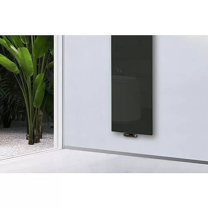 Szagato Designheizkörper Montevideo - B x H: 470 x 1.800 mm, Grau, Silber, Ohne Handtuchhalter - Detailaufnahme