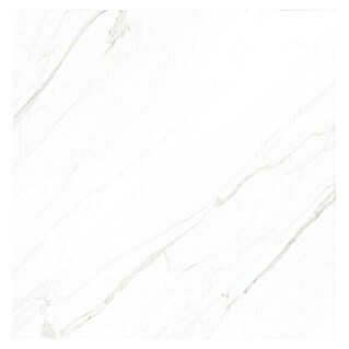 Feinsteinzeugfliese Marmi Statuario (60 x 60 cm, Weiß, Glänzend)