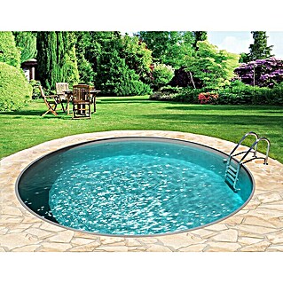 myPool Premium Stahlwand-Pool (Ø x H: 350 x 150 cm, Weiß/Grau, 14.000 l)