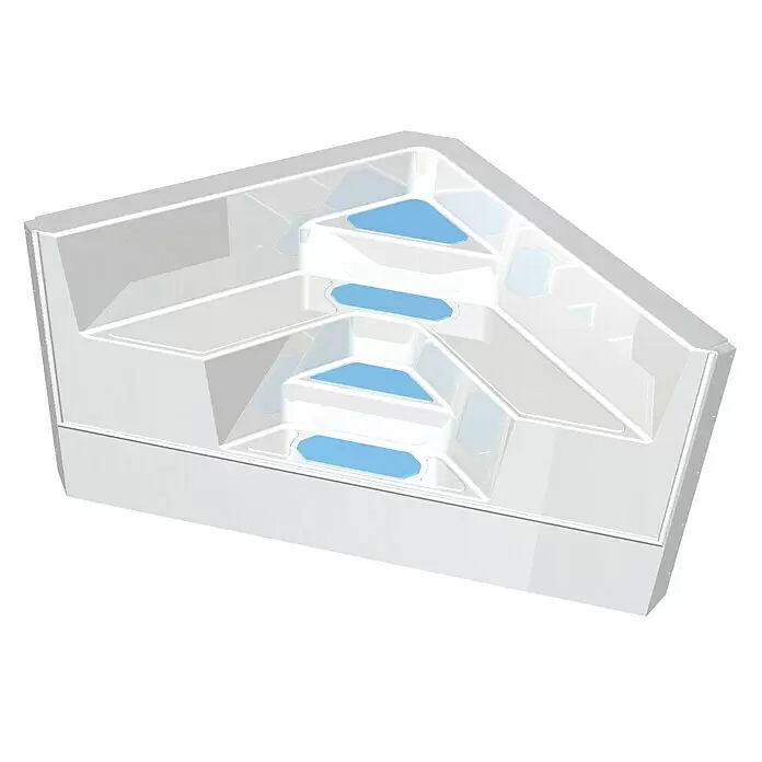 myPool Premium Bausatz-Pool - L x B x H: 800 x 400 x 150 cm, 45.000 l, Weiß/Blau, Ecktreppe links - Detailaufnahme