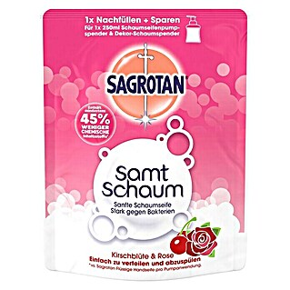 Sagrotan Reinigungsschaum Samt-Schaum Nachfüller (Kirschblüte & Rose, 250 ml)