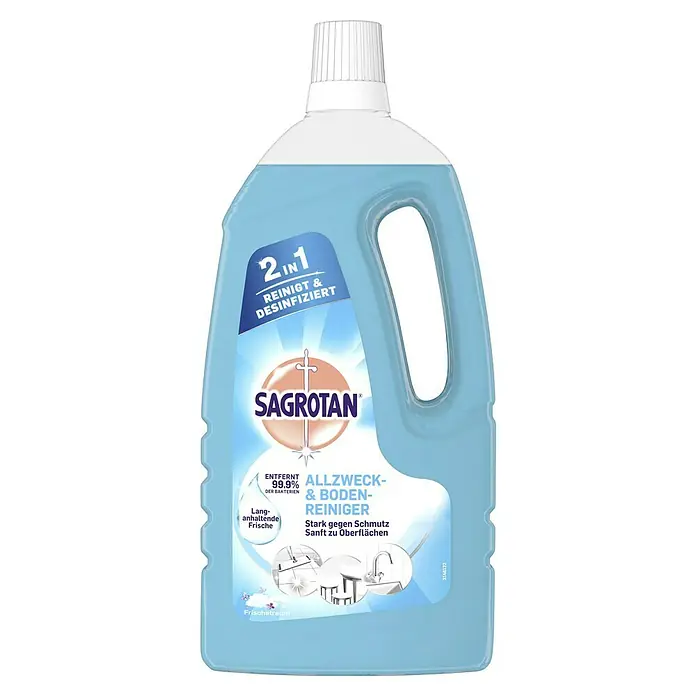 Sagrotan Allzweckreiniger - Frischetraum, 1,5 l, Flasche - Sagrotan 2in1 Allzweck- & Boden-Reiniger: Reinigt und desinfiziert effektiv, entfernt 99,9% der Bakterien für langanhaltende Frische im ganzen Haus.