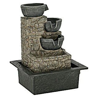 Zimmerbrunnen Guan (27 x 18,3 x 21 cm, Grau, Mit Pumpe)