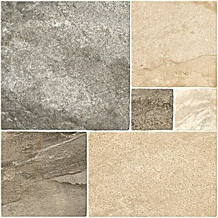 Pavimento porcelánico Stonemix (60,5 x 60,5 cm, Beige/Gris, Mate)