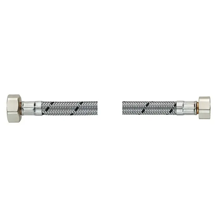 Flexo Anschlussschlauch - ½″/⅜″, Länge: 20 cm - Flexibler Wasserhahnanschluss mit Edelstahldrahtgeflecht und Messingverschraubung für den einfachen Anschluss.
