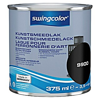 swingcolor Acryllak Kunstsmeedlak Zwart (Zwart, 375 ml, Mat)