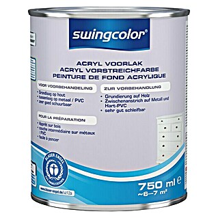 swingcolor Voorstrijkverf Acryl (Wit, 750 ml, Mat)