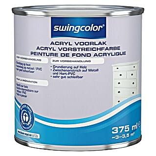 swingcolor Voorstrijkverf Acryl Wit (Wit, 375 ml, Mat)