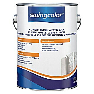 swingcolor Witte lak kunsthars (Wit, Zijdemat, 2,5 l)