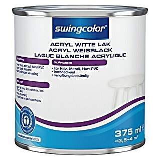 swingcolor Acryllak, wit (Wit, 375 ml, Glanzend)