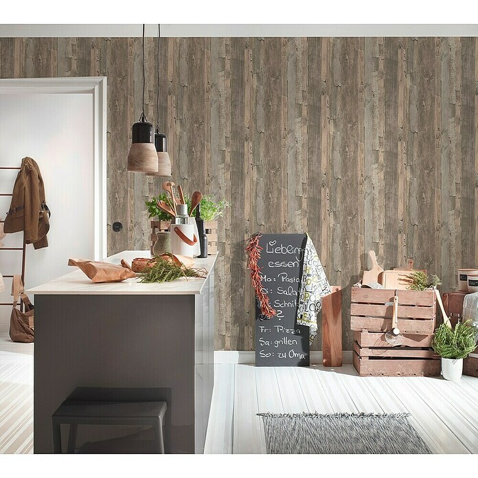 A.S. Création Elements Vliestapete (Braun/Beige, Holzoptik, 10,05 x 0,53 m) | BAUHAUS