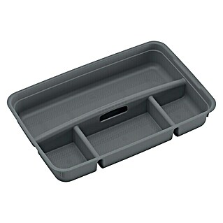 KIS Kunststoff-Einsatz K Latch Tray M - XXL (L x B x H: 36 x 54,5 x 8,5 cm, Kunststoff, Grau, Anzahl Fächer: 4 Stk.)