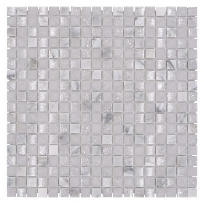 Mosaïque carré Crystal mix XIC1011 Blanc