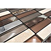 Mozaik pločica Rechteck Crystal Mix NIGHT 78X  (29,8 x 29,8 cm, Bež-smeđe boje, Sjaj) | BAUHAUS