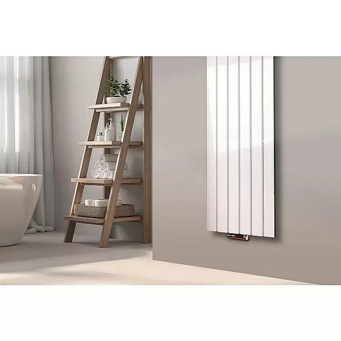 Szagato Designheizkörper Peking - B x H: 470 x 1.800 mm, Weiß, Ohne Handtuchhalter - Detailaufnahme