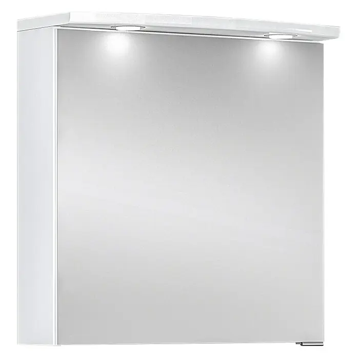 Camargue Orion LED-Spiegelschrank - B x H: 60 x 67,2 cm, Mit Beleuchtung, Weiß - Ein stilvoller Spiegelschrank mit integrierter Beleuchtung, ideal für jedes moderne Badezimmer. Bietet praktische Aufbewahrung und helles Licht.