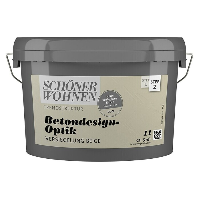 Schöner Wohnen Betondesign-Optik Versiegelung (Beige, 1 l, Passend für: Schöner Wohnen Betondesign-Optik Flächenspachtel)