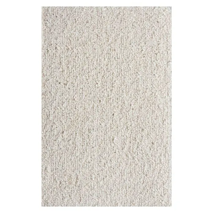 Teppichboden Meterware Linda - Breite: 400 cm, Velours, 100 % Polypropylen, Hellbeige - Nahaufnahme eines Teppichs mit beiger Textur, der sich ideal für Wohnräume oder Schlafzimmer eignet.