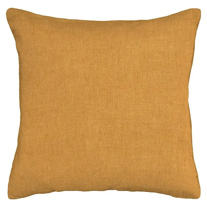 Cojín Kiron - 60 x 60 cm, Textil, Ocre - Cojín decorativo cuadrado en marrón dorado con textura fina, ideal para añadir calidez y estilo a cualquier sofá o cama.