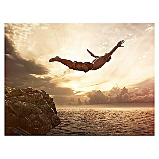 Póster Jumping (Hombre saltando al mar, An x Al: 80 x 60 cm)
