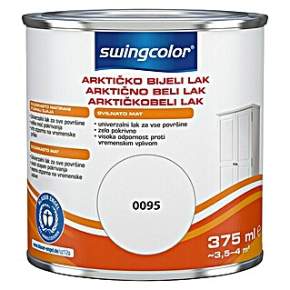 swingcolor Bijeli lak (Arktički bijele boje, Svilenkasti mat, 375 ml)