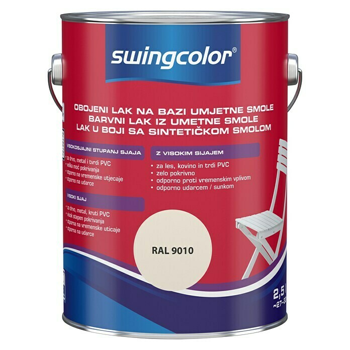 swingcolor Lak u boji  (Bijele boje, Visokog sjaja, 2,5 l) | BAUHAUS