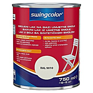 swingcolor Lak na bazi umjetne smole (Bijele boje, Svilenkasti mat, 750 ml)
