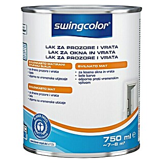swingcolor Lak za prozore i vrata (Bijele boje, 750 ml, Svilenkasti mat)