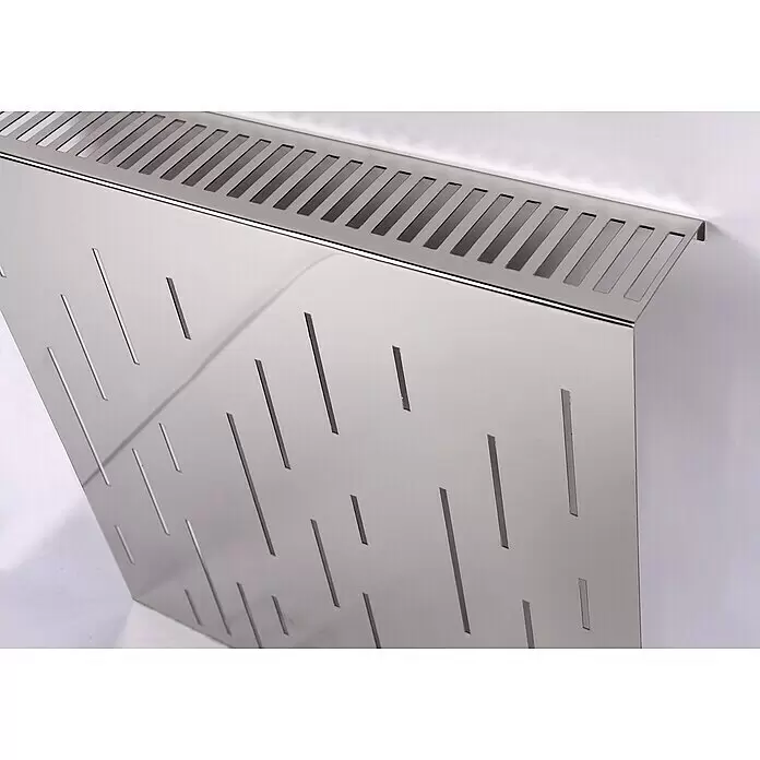 Szagato Heizkörperverkleidung Rain - B x L: 60 x 60 cm, Edelstahl, Glänzend, 2 Stk. - Detailaufnahme