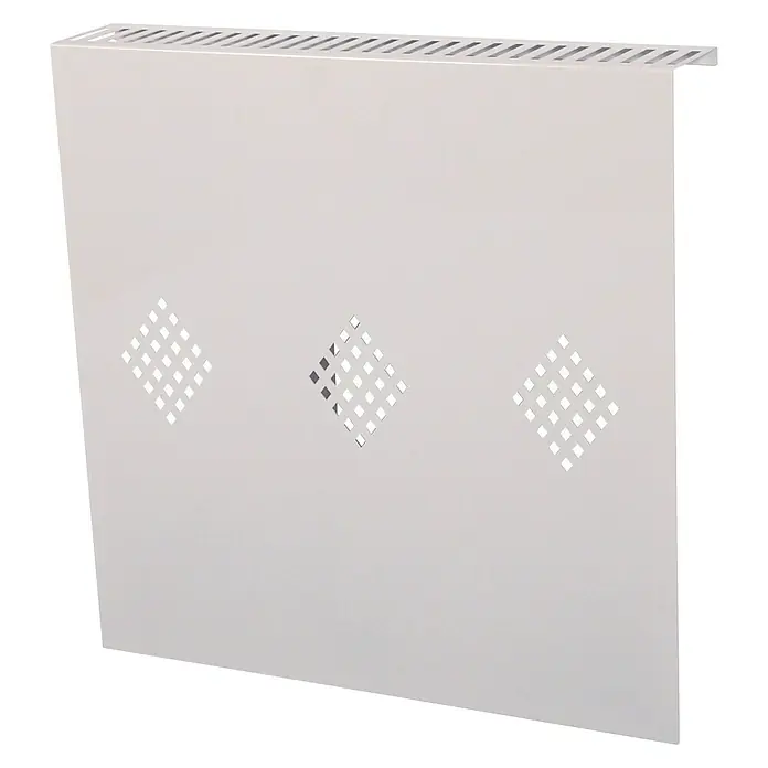 Szagato Heizkörperverkleidung Raute - B x L: 60 x 60 cm, Weiß, Glänzend, 1 Stk. - Elegante Heizkörperverkleidung in Weiß mit dekorativen Rautenmustern. Die Verkleidung schützt und verschönert Heizkörper.