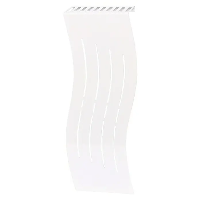 Szagato Heizkörperverkleidung Wave - B x L: 20 x 60 cm, Weiß, Glänzend, 1 Stk. - Weißer Heizkörper mit vertikalen Schlitzen, der Wärme effizient verteilt. Ideal für moderne Wohnräume.