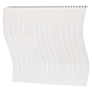 Heizkörperverkleidung Wave (B x L: 60 x 60 cm, Weiß, Glänzend, 2 Stk.)