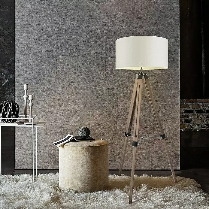 Home Sweet Home Lampenschirm Bling - Ø x H: 50 x 25 cm, Pure White, Baumwolle, Rund - Stimmungsaufnahme