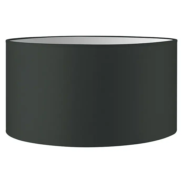 Home Sweet Home Lampenschirm Bling - Ø x H: 50 x 25 cm, Castlerock, Baumwolle, Rund - Nahaufnahme eines schlichten, zylindrischen Lampenschirms in dunklem Anthrazit, ideal für moderne Innenräume und stimmungsvolle Beleuchtung.