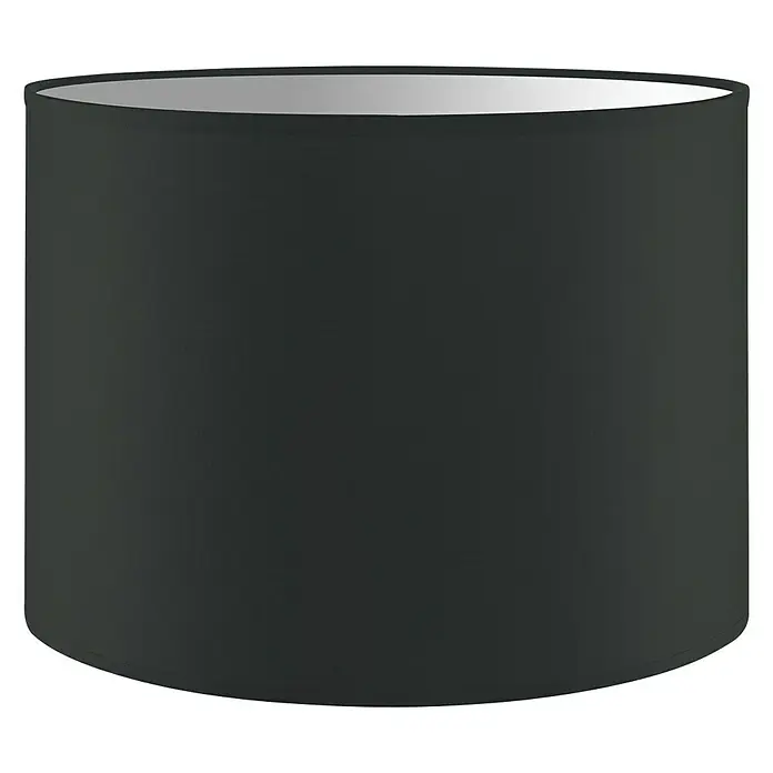 Home Sweet Home Lampenschirm Bling - Ø x H: 25 x 19 cm, Castlerock, Baumwolle, Rund - Nahaufnahme eines schwarzen Lampenschirms mit einem silbernen Innenfutter, der eine elegante und moderne Beleuchtungsoption darstellt.